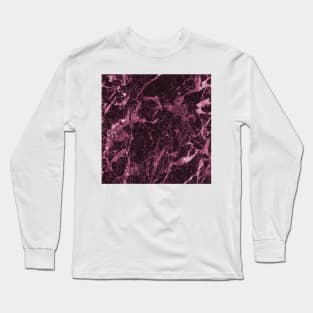 Fuchsia pink marble Long Sleeve T-Shirt